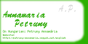 annamaria petruny business card
